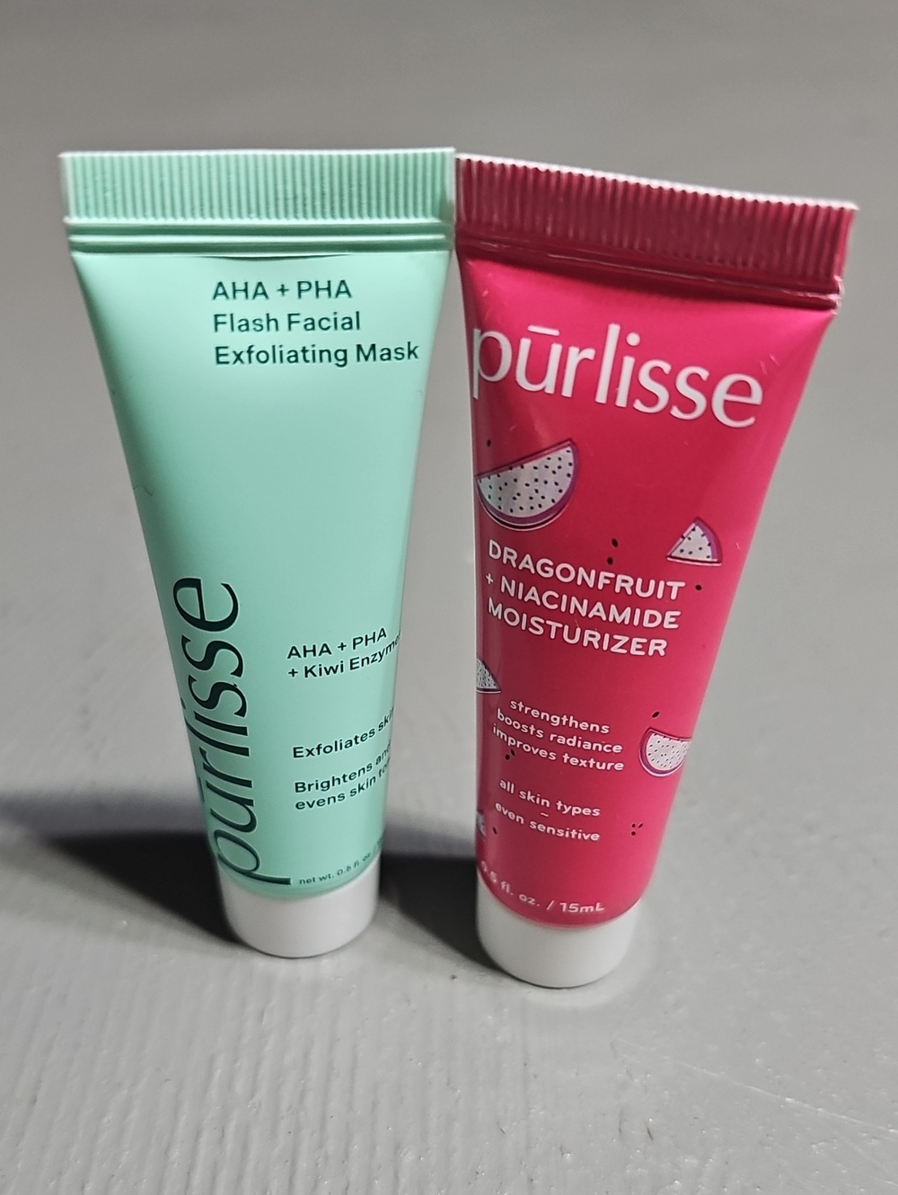 Purlisse Beauty AHA + PHA Flash Facial Exfoliating Mask 15mL & Moisturizer 15ml